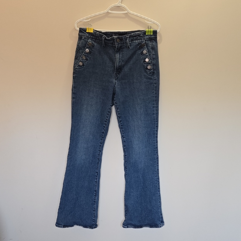 Gap 70s Flare Jeans With Button Detail